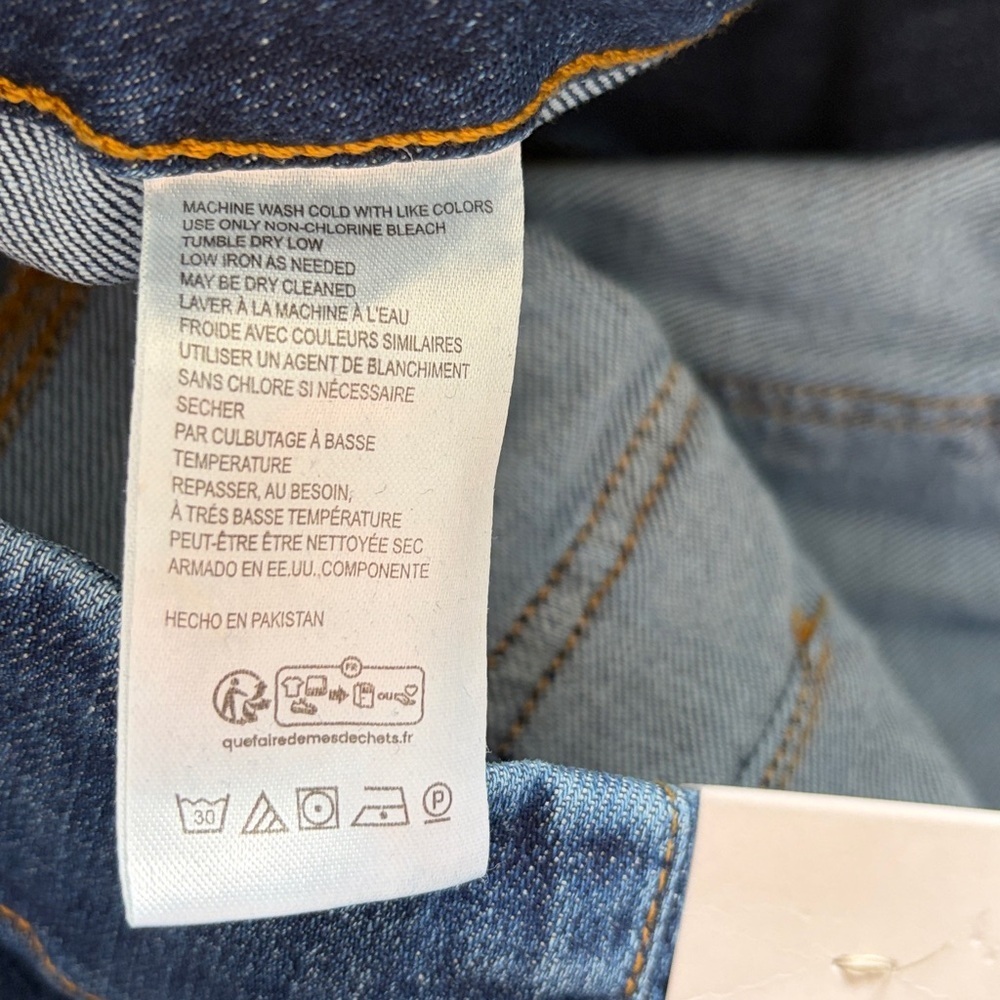 Anthropologie Maeve The Colette Jean Mini Fern Wash High Rise Sz 32 TALL NEW - Picture 13 of 16
